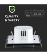 Wandmontierter Mikrowellensensor - Schwarz, für Einbau, max. 300W