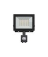 30W Flutlicht mit Sensor - IP44, Schwarz, Arbeitsleuchte, PIR-Sensor