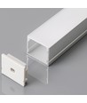 2m Aluprofil-Set - LED-Strip-Profil, Oberflächenmontage, 200x3x2cm