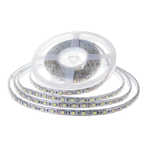 10m 8W/m spritzwassergeschützter LED Strip - 24V, IP65, 120 LED pro Meter, 6500K