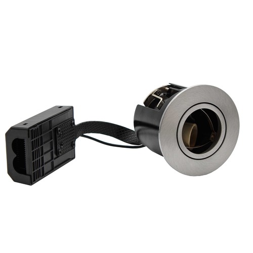 GU10 Einbaustrahler Inno88 - Gebürstetes Alu, IP44, zugelassen für die Installation in Dämmung