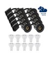 10 Stk. LEDlife Einbaustrahler Inno88 Außen - Inkl. 6W GU10, Schwarz, IP44, isolierungsgeeignet