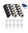 10 Stk. LEDlife Einbaustrahler Inno88 Außen - Inkl. 6W GU10, Weiß, IP44, für Dämmstoffanwendung zugelassen