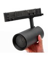 30W 3-Phasen dimmbarer RA92 PRO-CCT Schienenstrahler - 120lm/W, Schwarz, einstellbare CCT + Helligkeit, 3900lm, flimmerfrei