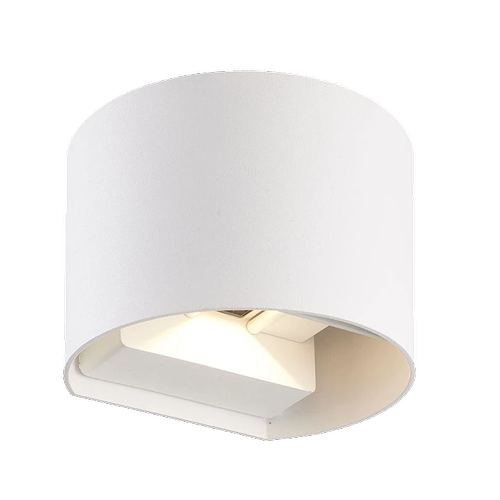 6W Up/Down Wandleuchte oval - 3000K, Weiß, Verstellbarer Abstrahlwinkel