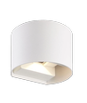 6W Up/Down Wandleuchte oval - 3000K, Weiß, Verstellbarer Abstrahlwinkel