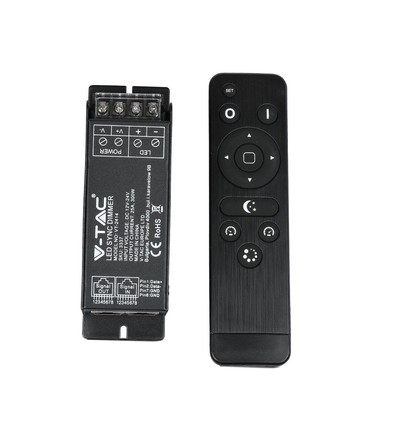 LED Dimmer mit RF Fernbedienung, 25A - 12V/24V, synchronisierbar, Memory-Funktion, IP20