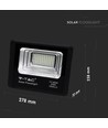 60W Solar LED Fluter - 1650lm, IP65, 4000K, schwarz, inkl. Solarpanel und Fernbedienung