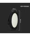 200W LED Hallenstrahler, 120lm/W - IP65, 4000K, Ø31cm, schwarzes Finish