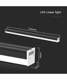 120cm 40W LED Lichtband - 107lm/W, Schwarz, IP20, IK08, durchverdrahtet, 4000K
