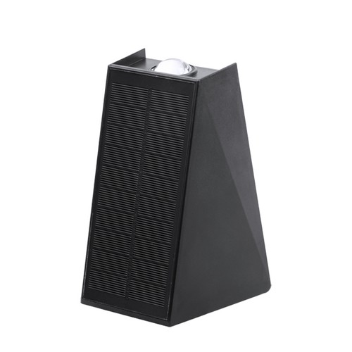 Solar-Wandleuchte - IP54, schwarz, Up/Down, Dämmerungssensor