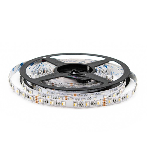 5 Meter 12W/m RGB+WW LED-Streifen - 24V DC, IP20, 60 LEDs pro Meter