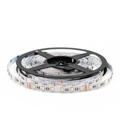 5 Meter 12W/m RGB+WW LED-Streifen - 24V DC, IP20, 60 LEDs pro Meter