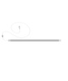 150cm 45W LED-Leuchte - IP65, m. Stecker und Schalter, 2m Kabel + Stecker, Ein/Aus