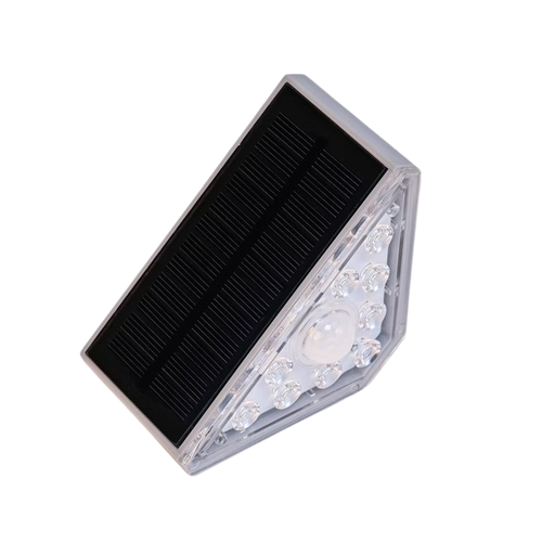 2 Stk. Solarbetriebene Sensor-Treppenleuchten - Dämmerungssensor, IP54