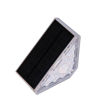 2 Stk. Solarbetriebene Sensor-Treppenleuchten - Dämmerungssensor, IP54