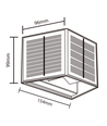 Solar-Wandleuchte - IP54, Schwarz, Up/Down, einstellbarer Abstrahlwinkel, Dämmerungssensor