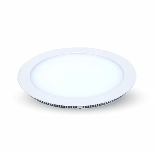 22W Ø24cm LED Einbaupanel - Ausschnitt: Ø22 cm, Maße: Ø24 cm, weißer Rand, Ultra-Slim Design