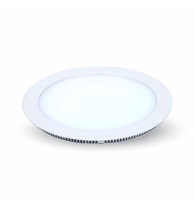 22W Ø24cm LED Einbaupanel - Ausschnitt: Ø22 cm, Maße: Ø24 cm, weißer Rand, Ultra-Slim Design
