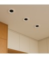 12W Ø8,6cm Blendfreies CCT Downlight RA90 - Ausschnitt: Ø7,5 cm, Maße: Ø8,6 cm, 3 Lichtfarben, weiße Front, Honeycomb