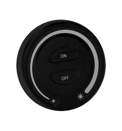 Touch Dimmer für LED Streifen, schwarz - Funk, batteriebetrieben, für 12V/24V, Wandmontage