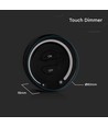 Touch Dimmer für LED Streifen, schwarz - Funk, batteriebetrieben, für 12V/24V, Wandmontage