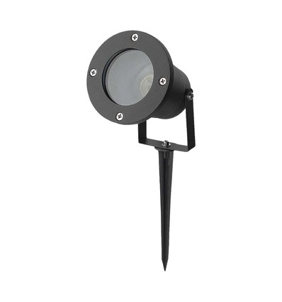 GU10 Gartenlampe mit Erdspieß - Aluminiumgehäuse, schwarz, IP65