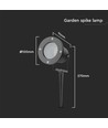 GU10 Gartenlampe mit Erdspieß - Aluminiumgehäuse, schwarz, IP65
