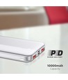 10000mAh Powerbank, 22.5W - Ultra Slim, Aluminium, weiß, Fast Charger