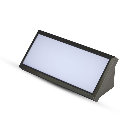 12W LED Wandleuchte - IP65, 1250lm, 110 Grad, Außenbereich, grau/schwarzes Gehäuse