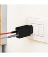 20W USB Reiseadapter mit PD und QC - Schwarz, Schnellladegerät, 1x USB-A und 1x USB-C PD