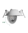 6,5W Ø8,2cm MOBILO LED Einbaustrahler - 130lm/W, CCT, 36° schwenkbar, weißer Rand