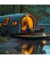 Lumina Campo tragbare Campinglampe mit Solarzellen - RGB+CCT, Powerbank, wiederaufladbar, dimmbar