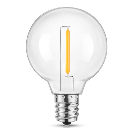 E14 1W LED Tropfenlampe - G40, Filament, Klarglas