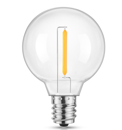 E14 1W LED Tropfenlampe - G40, Filament, Klarglas