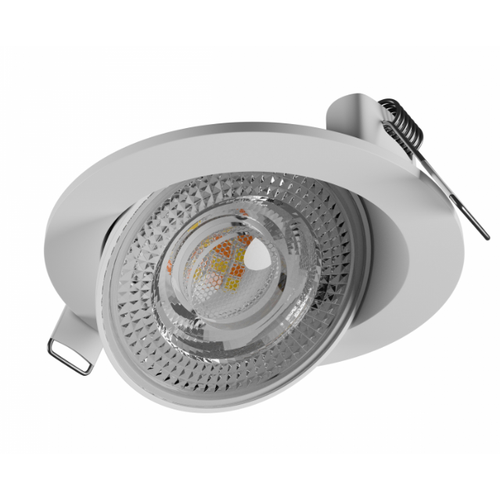 6,5W Ø8,2cm MOBILO LED Einbaustrahler - 130lm/W, CCT, 36° schwenkbar, weißer Rand