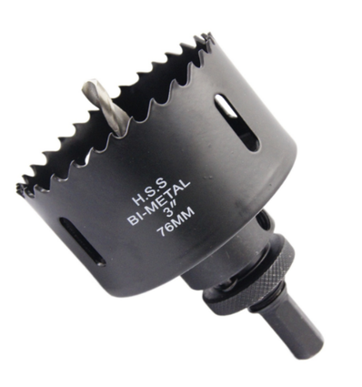 Ø76mm Lochsäge - Lochsäge mit Zentrierbohrer, für Einbaustrahler Inno88