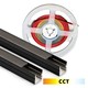 Beleuchtung für Akustikpaneel, 240 cm, schwarz - Komplettset mit Aluminiumprofil und CCT LED-Streifen