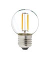 E27 2W LED Tropfenlampe - G40, Filament, Klarglas