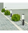 Pollerleuchte mit PIR-Sensor E27 - Edelstahlgehäuse (45 cm), Grau, IP44