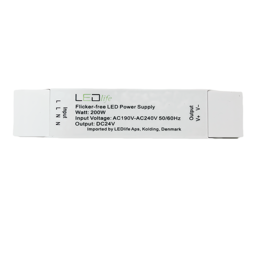 200W / 24V DC Netzteil - 12.5A, IP20 Innenbereich, Flicker free