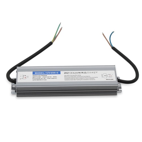 200W / 12V DC Netzteil - 16,6A, IP67 wasserdicht