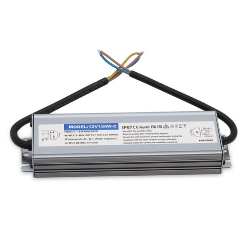 150W / 12V DC Netzteil - 12,5A, IP67 wasserdicht