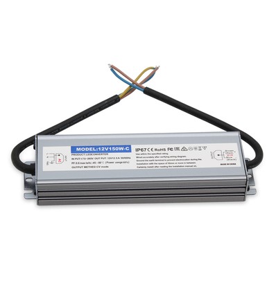 150W / 12V DC Netzteil - 12,5A, IP67 wasserdicht