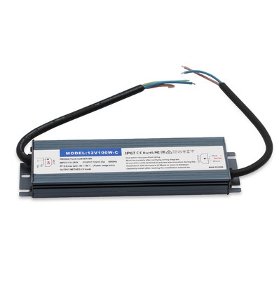 100W / 12V DC Netzteil - 8.3A, IP67 wasserdicht