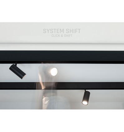 SHIFT Spot M - Licht 44x157x178mm, 10W, 24°, schwarz, DALI