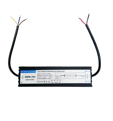 200W / 24V DC dimmbares Netzteil - 8.33A, IP67, Triac