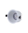 10W Ø8,5cm Einbaustrahler dimmbar RA99 - IP54, Lochausschnitt: Ø7,5 cm, Maße: Ø8,5 cm, weißer Rand