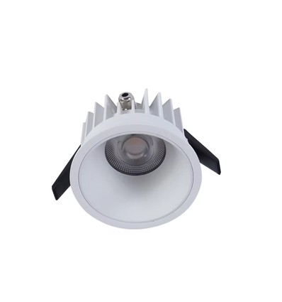 10W Ø8,5cm Einbaustrahler dimmbar RA99 - IP54, Lochausschnitt: Ø7,5 cm, Maße: Ø8,5 cm, weißer Rand
