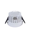 10W Ø8,5cm Einbaustrahler dimmbar RA99 - IP54, Lochausschnitt: Ø7,5 cm, Maße: Ø8,5 cm, weißer Rand